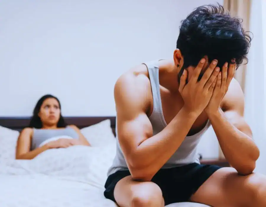 Image of upset man in need of erectile dysfunction treatment Cheltenham